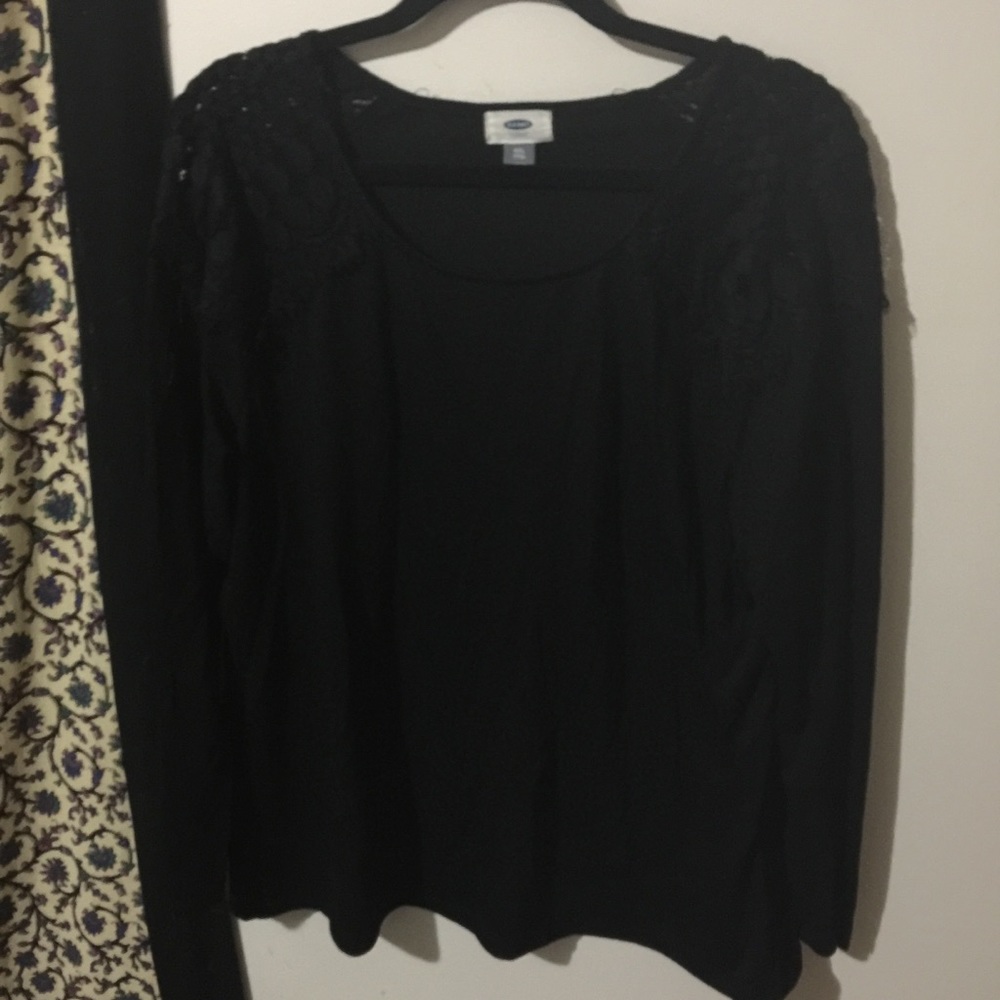 Old Navy Lace Shoulder Top